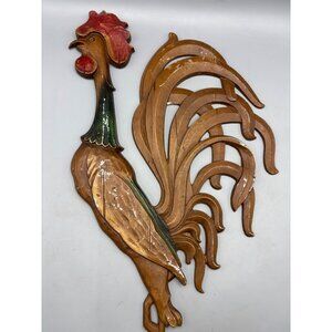 Vtg Sexton 60s Metal Rooster Wall Decor Chicken Rustic Farmhouse